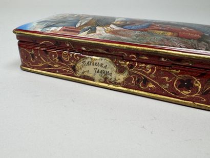 RUSSIA, Palekh School style.
Rectangular,...