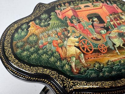 RUSSIA, Palekh School style.
Lacquered box...