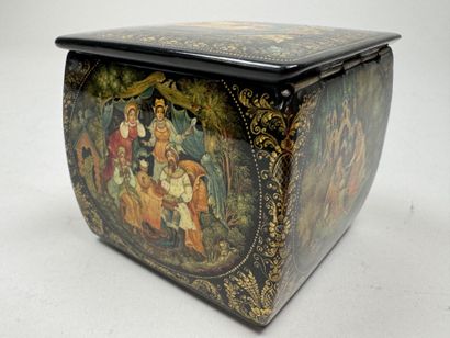 RUSSIA, Palekh School style.
Rectangular,...