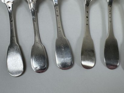 4 fourchettes et 3 cuillères en argent 950/1000,...