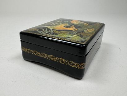 RUSSIA, Palekh School style.
Rectangular,...