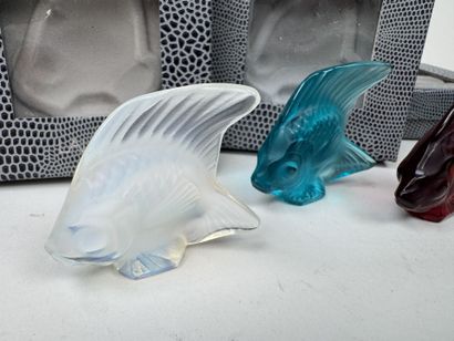 LALIQUE France.
Poissons.
Collection de 5...