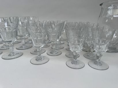 BACCARAT. 
Partie de service de verres en...