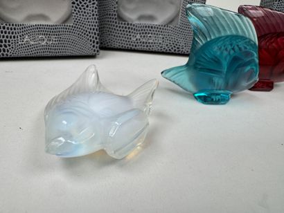 LALIQUE France.
Poissons.
Collection de 5...