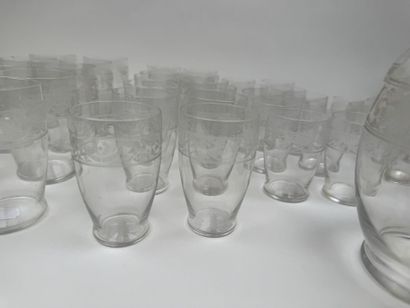 BACCARAT.
Modèle aux cygnes.
Partie de service...