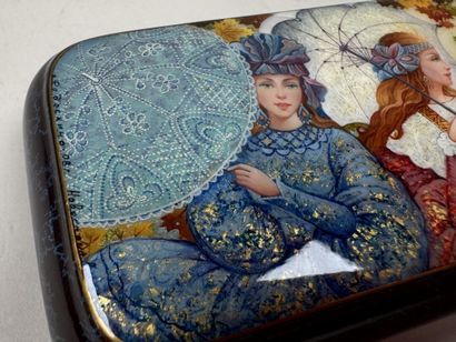 RUSSIA, Palekh School style.
Rectangular,...