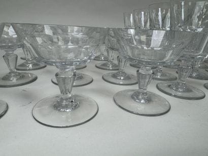 BACCARAT. 
Partie de service de verres en...