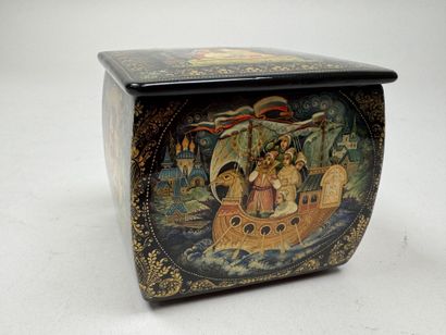 RUSSIA, Palekh School style.
Rectangular,...