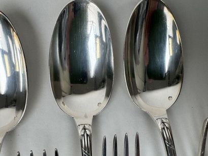 Partie de ménagère en argent 950/1000, poinçon...