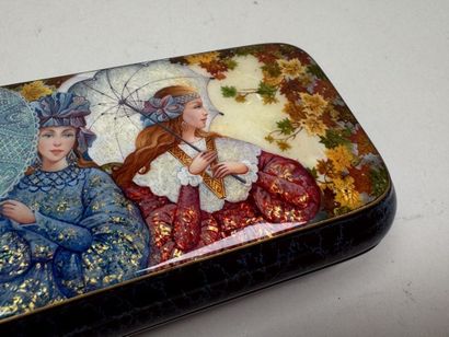 RUSSIA, Palekh School style.
Rectangular,...