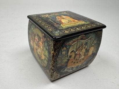 RUSSIA, Palekh School style.
Rectangular,...