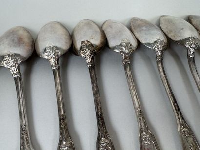 Set of 950/1000 silver tableware, Minerva...