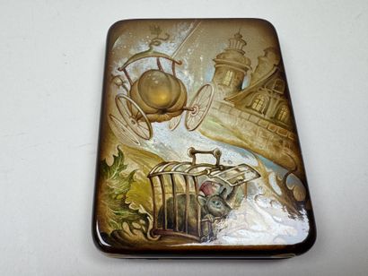 RUSSIA, Palekh School style.
Rectangular,...