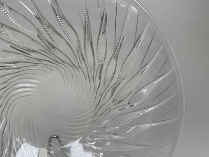 René LALIQUE (1860 - 1945).
Modèle ALGUES.
Plat...