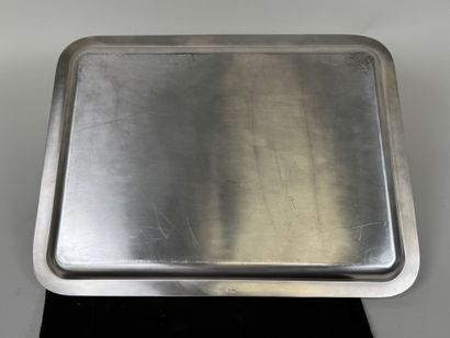 CHRISTOFLE.
Grand plateau rectangulaire en...