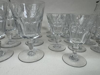 BACCARAT. 
Partie de service de verres en...