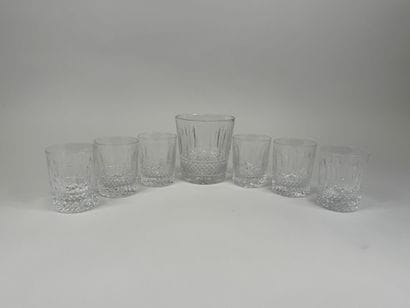 SAINT-LOUIS.
Modèle TOMMY.
Suite de six verres...