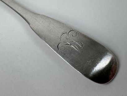 Louche en argent 950/1000, poinçon Au Vieillard,...