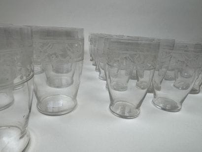 BACCARAT.
Modèle aux cygnes.
Partie de service...