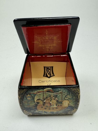 RUSSIA, Palekh School style.
Rectangular,...