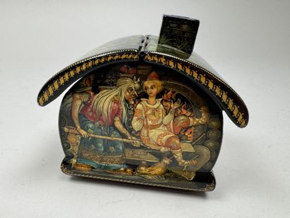 RUSSIA, Palekh School style.
Lacquered box...