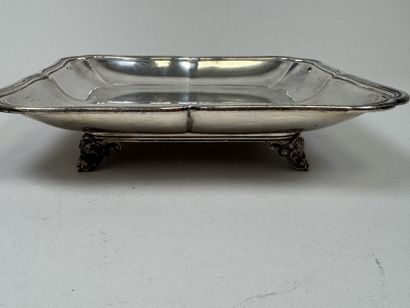 Pair of 950/1000 silver footed cups, Minerva...