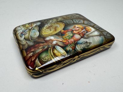 RUSSIA, Palekh School style.
Rectangular,...