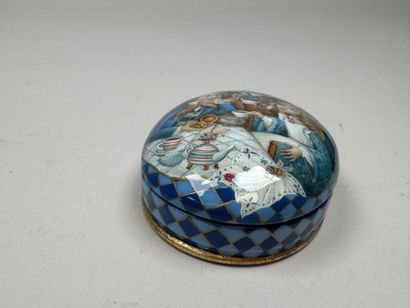 RUSSIE, École de Palekh, dans le goût de.
Boite...
