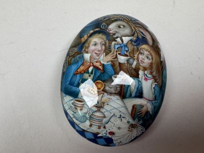 RUSSIE, École de Palekh, dans le goût de.
Boite...