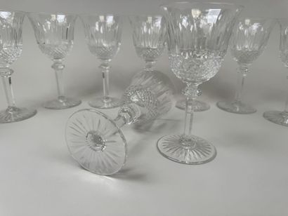 SAINT LOUIS.
Modèle TOMMY.
Série de 11 verres...