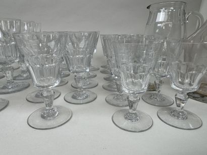 BACCARAT. 
Partie de service de verres en...