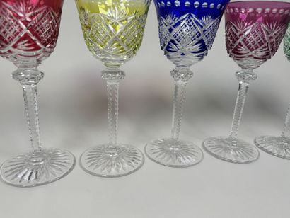 SAINT-LOUIS.
Suite de six verre en cristal...
