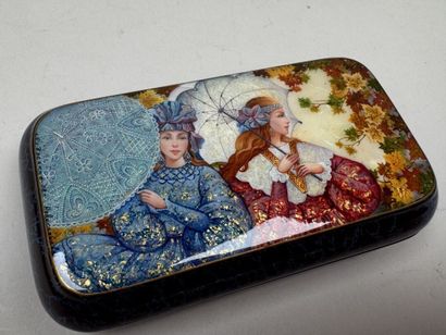 RUSSIA, Palekh School style.
Rectangular,...