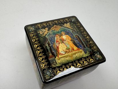 RUSSIA, Palekh School style.
Rectangular,...