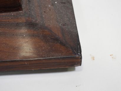 Paire de gaines carrées en bois exotique...