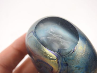 Small iridescent glass vase for a single...