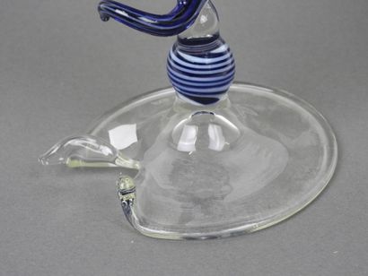 MURANO, 20th century.
Blown glass goblet...