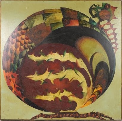 20th-Century School.
Composition.
Oil on...
