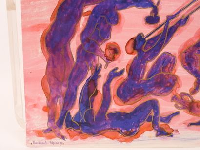 André VILDGRAIN (20th century).
Bacchanal.
Gouache,...