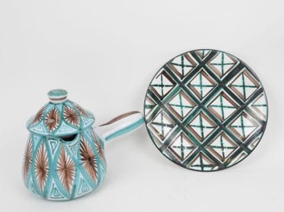 Robert PICAULT (1919-2000).
Assiette et poêlon...
