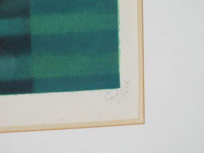 Louis TOFFOLI (1907-1999).
Homme aux paniers.
Lithographie...