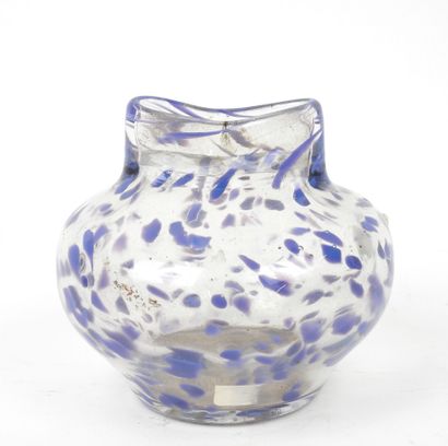 Small, single-flower glass vase made of blown...