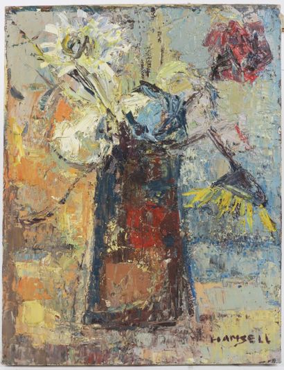 Marcel HAMSELL (1909–1985).
Bouquet of Flowers.
Oil...