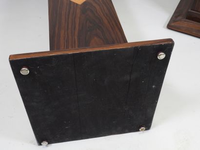 Paire de gaines carrées en bois exotique...