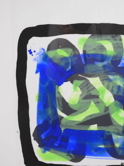 Patrick GOUTTE (1954).
Twist bleu.
Acrylic...