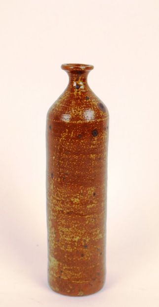 Vase soliflore cylindrique en grès dans les...
