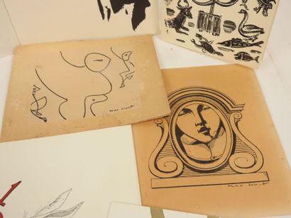 Max ERNST (1891-1976), d'après.
Cinq cartes...