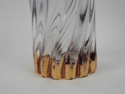 Vase with wavy edges and twisted ribs, made...