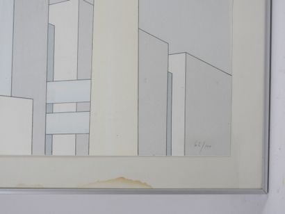 Alberto BALI (1944).
Architecture.
Lithographie...
