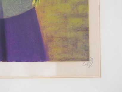 Louis TOFFOLI (1907-1999).
Femme et enfant.
Lithographie...